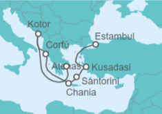 Itinerario del Crucero Montenegro, Grecia, Turquía - Princess Cruises