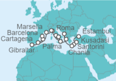 Itinerario del Crucero Desde Estambul (Turquía) a Barcelona - Princess Cruises