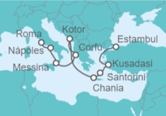 Itinerario del Crucero Turquía, Grecia e Italia - Princess Cruises