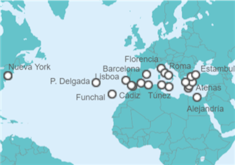Itinerario del Crucero Pasaje del Atlántico y Mediterráneo desde Nueva York - Holland America Line