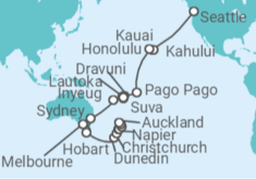 Itinerario del Crucero Desde Seattle (Washington) a Auckland (Nueva Zelanda) - Holland America Line