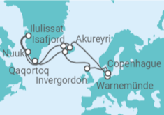 Itinerario del Crucero Alemania, Islandia, Groenlandia, Reino Unido - MSC Cruceros