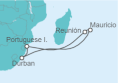 Itinerario del Crucero Mauricio - MSC Cruceros
