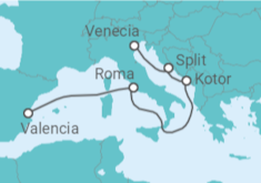 Itinerario del Crucero Venecia y los contrastes del Mediterráneo - MSC Cruceros