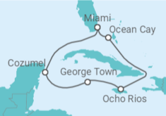 Itinerario del Crucero México, Islas Caimán, Jamaica - MSC Cruceros