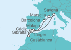 Itinerario del Crucero España, Marruecos, Gibraltar, Francia - Costa Cruceros