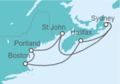 Itinerario del Crucero Canadá - Royal Caribbean