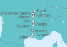 Itinerario del Crucero Desde Arles (Francia) a Chalon sur Saone - AmaWaterways