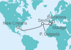 Itinerario del Crucero De Barcelona a Nueva Orleans  - Carnival Cruise Line