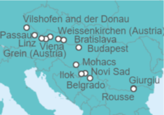 Itinerario del Crucero Desde Giurgiu (Rumanía) a Vilshofen and der Donau (Alemania) - AmaWaterways