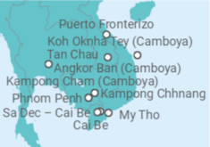 Itinerario del Crucero Desde My Tho (Vietnam) a Kampong Cham (Camboya) - AmaWaterways