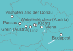 Itinerario del Crucero Desde Budapest (Hungría) a Vilshofen and der Donau (Alemania) - AmaWaterways