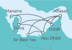 Itinerario del Crucero Desde Qatar a Abu Dhabi  - Celestyal Cruises