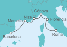 Itinerario del Crucero Italia, Francia, España - WindStar Cruises