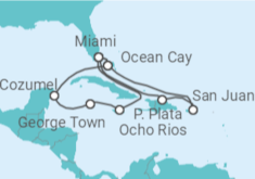 Itinerario del Crucero Jamaica, Islas Caimán, México, Estados Unidos (EE.UU.), Puerto Rico - MSC Cruceros