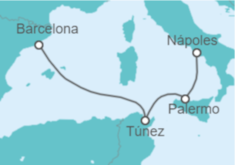 Itinerario del Crucero Túnez, Italia - MSC Cruceros