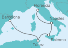 Itinerario del Crucero Túnez, Italia - MSC Cruceros