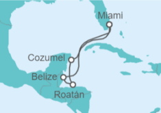 Itinerario del Crucero Caribe Occidental con México - Princess Cruises