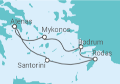 Itinerario del Crucero Resplandor de Islas Griegas - Virgin Voyages