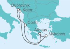 Itinerario del Crucero Corfú, Dubrovnik y Más - Virgin Voyages