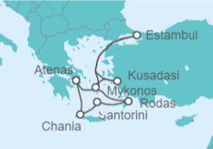 Itinerario del Crucero Estambul, Santorini y Más  - Virgin Voyages