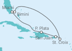 Itinerario del Crucero Antillas del Caribe Oriental - Virgin Voyages