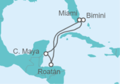 Itinerario del Crucero Encanto del Caribe Occidental  - Virgin Voyages