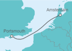 Itinerario del Crucero De Inglaterra a Ámsterdam, y vuelta - Virgin Voyages