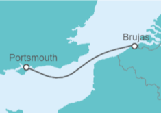 Itinerario del Crucero De Portsmouth a Brujas, y vuelta - Virgin Voyages