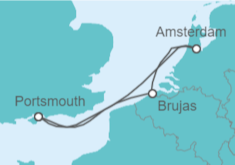 Itinerario del Crucero Del Reino Unido a Brujas y Ámsterdam - Virgin Voyages