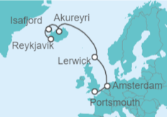 Itinerario del Crucero Reikiavik a Ámsterdam y Portsmouth - Virgin Voyages