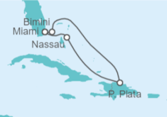 Itinerario del Crucero Navidad Caribeña en el Valiant  - Virgin Voyages