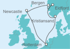 Itinerario del Crucero Noruega, Reino Unido - Holland America Line