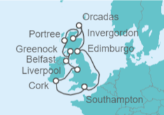 Itinerario del Crucero Reino Unido e Irlanda - Cunard