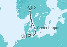 Itinerario del Crucero Noruega, Dinamarca - AIDA
