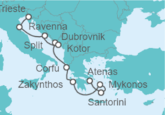 Itinerario del Crucero Islas Griegas: Santorini, Miconos y Croacia - NCL Norwegian Cruise Line