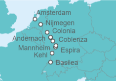Itinerario del Crucero De Basilea a Amsterdam  - Riverside
