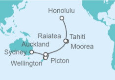 Itinerario del Crucero Nueva Zelanda, Polinesia Francesa, Estados Unidos (EE.UU.) - Royal Caribbean