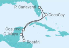 Itinerario del Crucero Honduras, México - Royal Caribbean