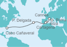 Itinerario del Crucero Francia, España y Azores - NCL Norwegian Cruise Line