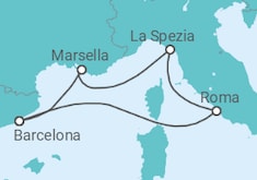 Itinerario del Crucero Escapada Mediterránea - Royal Caribbean