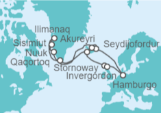 Itinerario del Crucero Islandia, Groenlandia, Reino Unido - AIDA