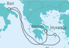 Itinerario del Crucero Grecia - MSC Cruceros