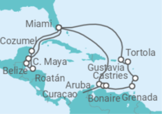 Itinerario del Crucero Caribe - Oceania Cruises