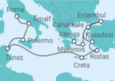 Itinerario del Crucero Fiesta grecorromana - Oceania Cruises