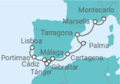 Itinerario del Crucero Idilios Ibéricos - Oceania Cruises