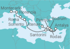 Itinerario del Crucero Italia, Grecia, Turquía - Oceania Cruises