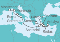 Itinerario del Crucero Encanto mediterráneo - Oceania Cruises