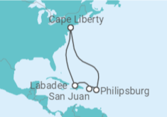 Itinerario del Crucero Puerto Rico, Saint Maarten - Royal Caribbean