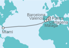 Itinerario del Crucero España - Royal Caribbean